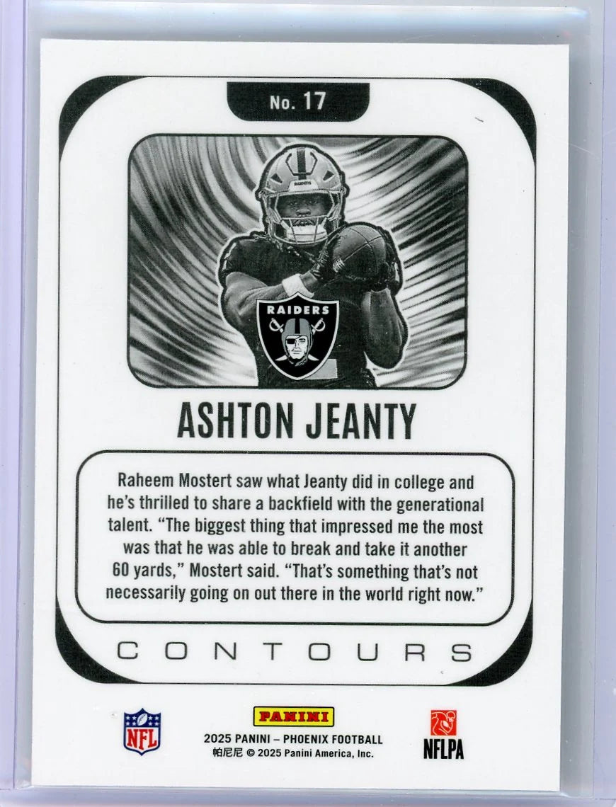 Ashton Jeanty 2025 Panini Phoenix Contours RC