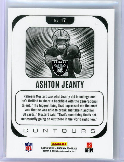 Ashton Jeanty 2025 Panini Phoenix Contours RC