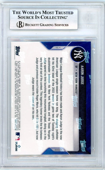 Aaron Judge 2022 Topps NOW AL Record 62 HRs #1012 BGS 8