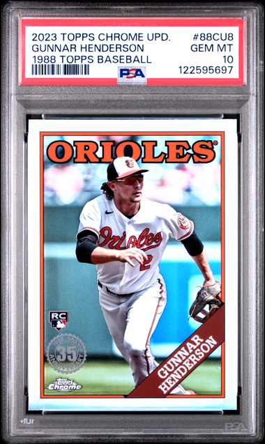 Gunnar Henderson 2023 Topps Chrome Update 1988 Topps Refractor PSA 10