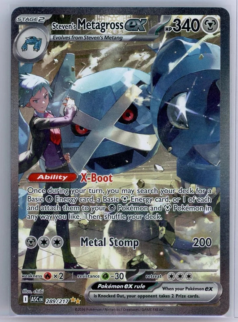 Metagross ex 2026 Pokemon Ascended Heroes Special Illustration rare #289/217