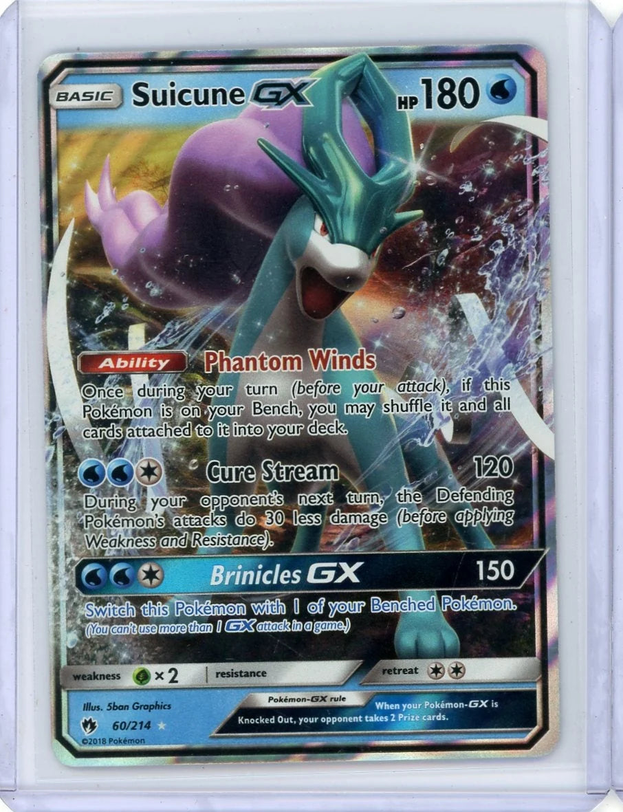 Suicune GX Pokémon Lost Thunder Ultra Rare #60/214