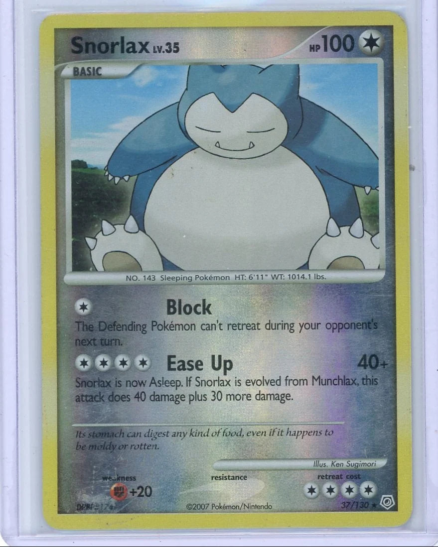 Snorlax Pokémon Diamond & Pearl Reverse Holo #37/130
