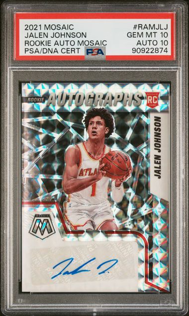 Jalen Johnson 2021 Mosaic Rookie Autographs PSA 10 Auto 10