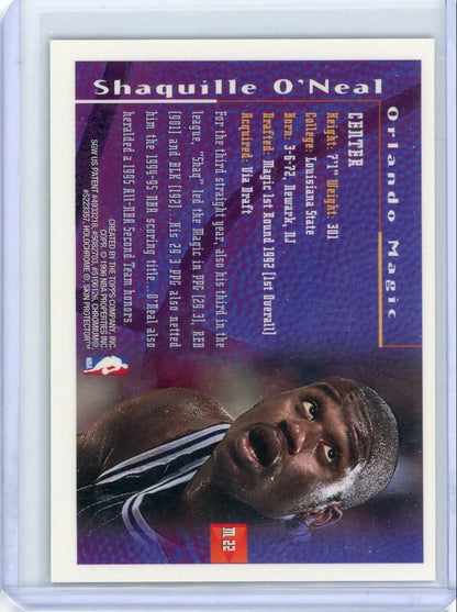 Shaquille O'Neal 1995 Topps Finest Basketball Borderless Refractor