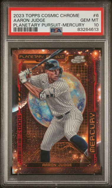 Aaron Judge 2023 Topps Cosmic Chrome Planetary Pursuit Mercury PSA 10
