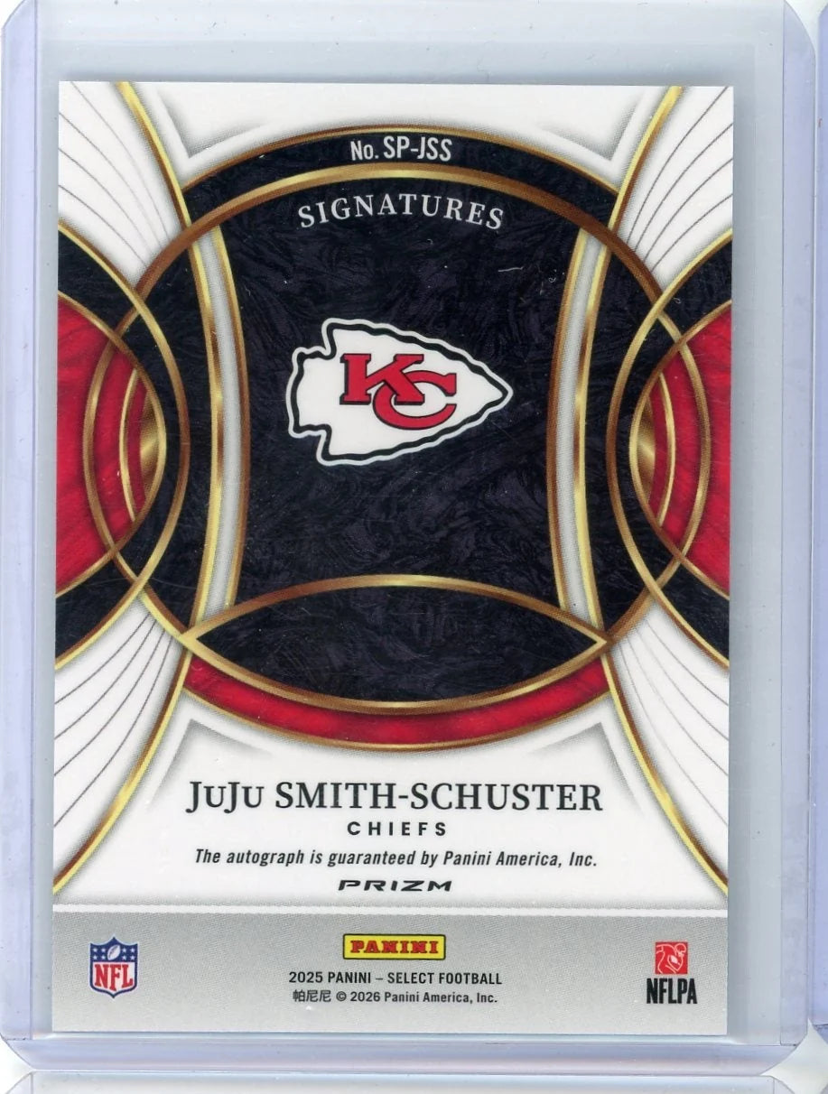 Juju Smith-Schuster 2025 Panini Select Signatures autograph silver prizm