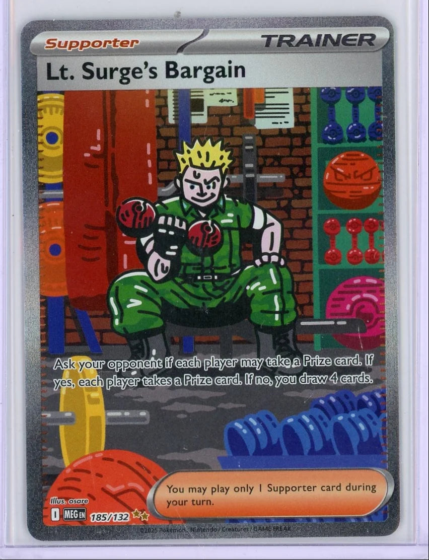 Lt. Surge's Bargain Pokémon Mega Evolution Special Illustration Rare #185/132