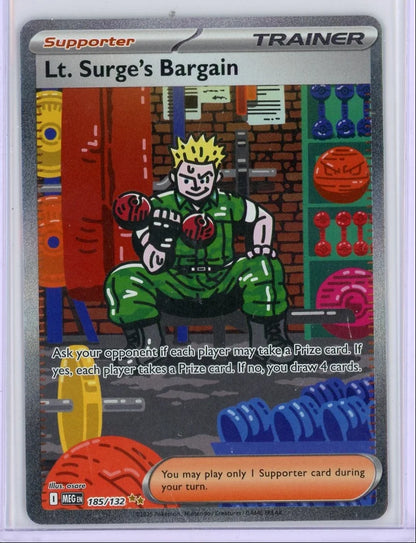 Lt. Surge's Bargain Pokémon Mega Evolution Special Illustration Rare #185/132