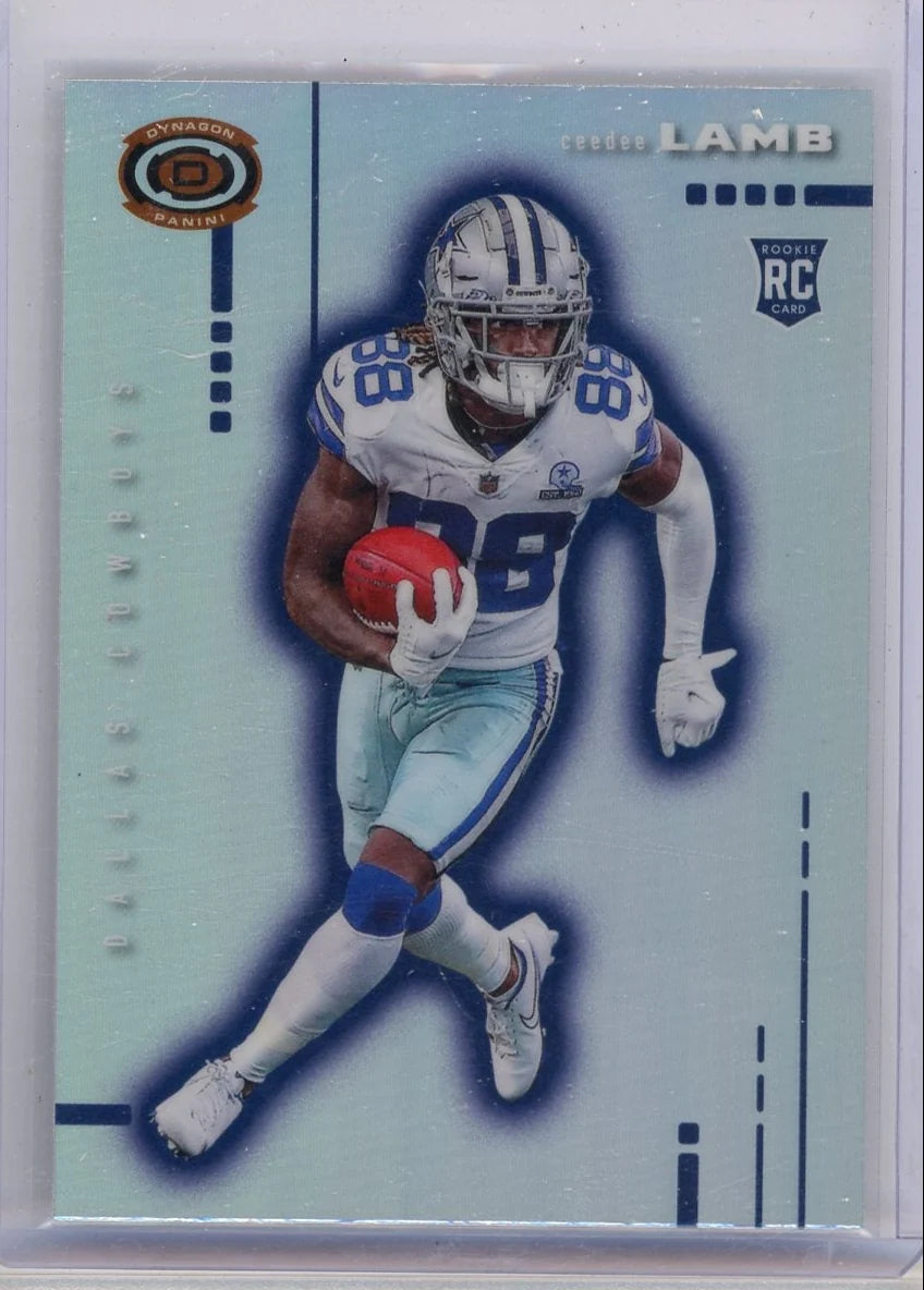CeeDee Lamb 2020 Panini Chronicles Dynagon silver prizm rookie card