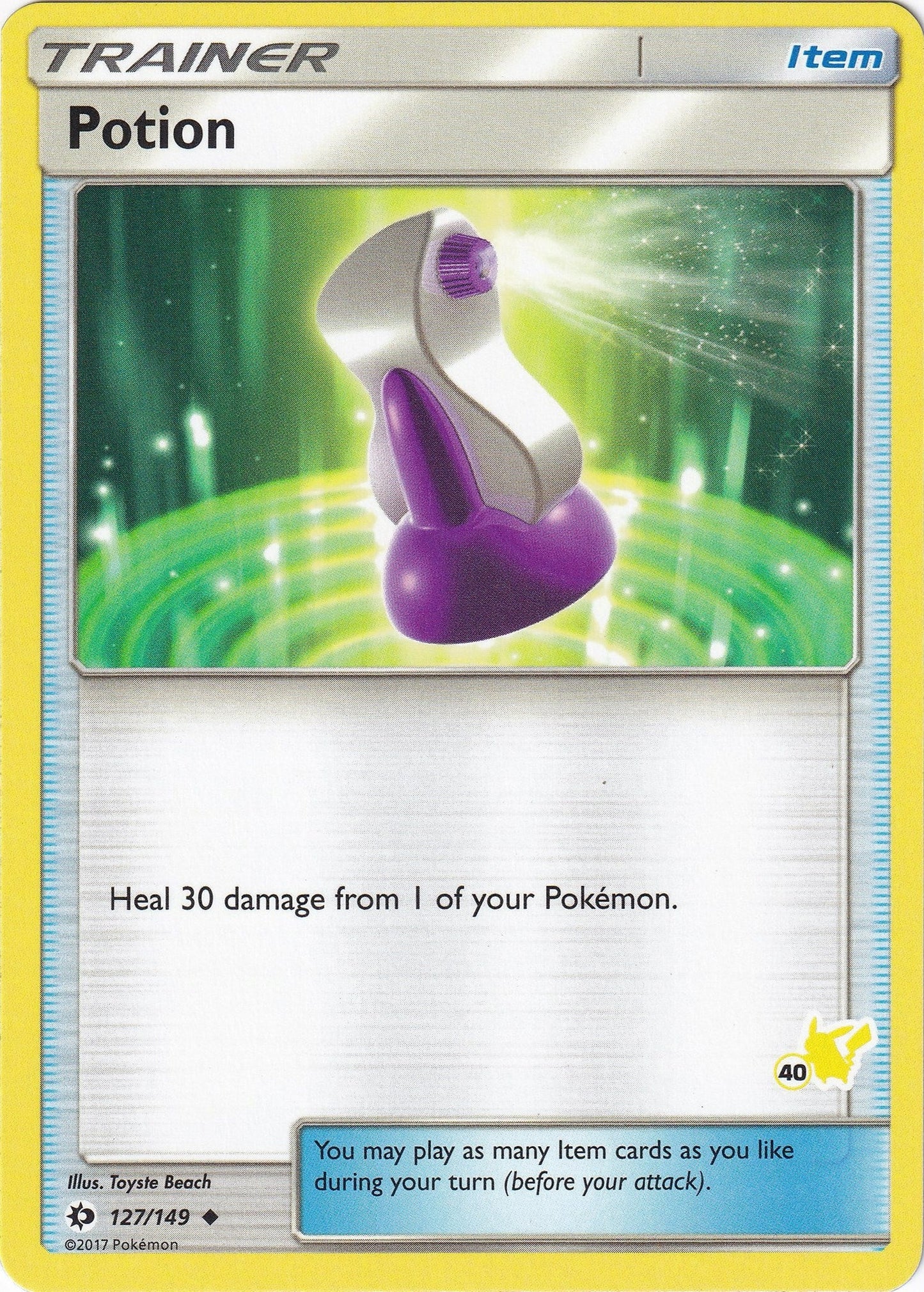 Potion - 127/149 (#40 Pikachu Stamped) (127/149) (Battle Academy) (BTA)