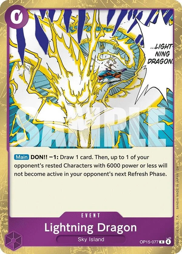 Lightning Dragon (OP15-077) (Adventure on Kami's Island) (OP15-EB04)