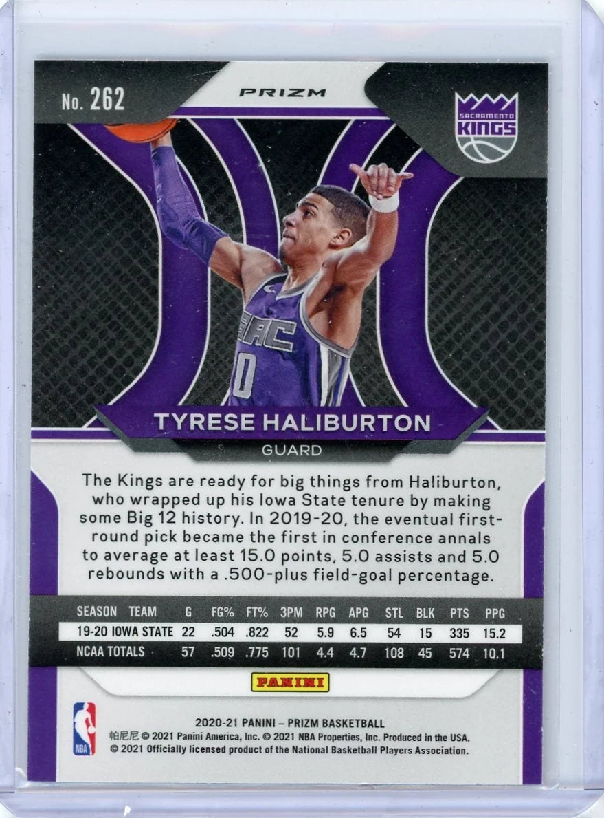 Tyrese Haliburton 2020-21 Panini Prizm Red White & Blue Prizm RC