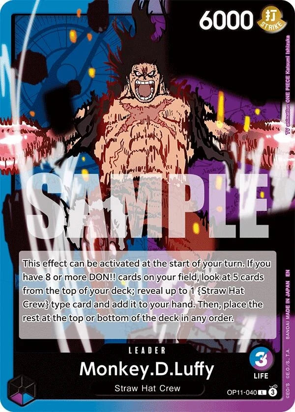 Monkey.D.Luffy (040) (OP11-040) (A Fist of Divine Speed) (OP11)