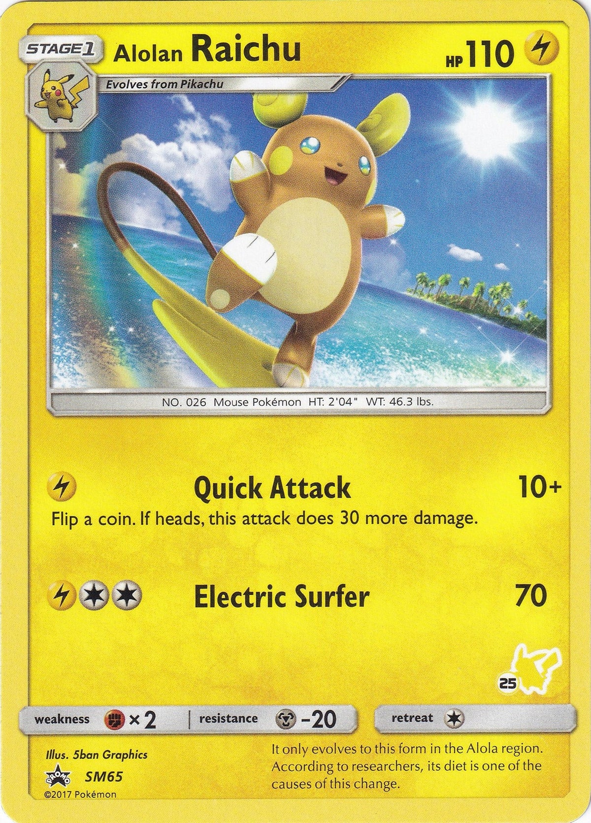 Alolan Raichu - SM65 (#25 Pikachu Stamped) (SM65) (Battle Academy) (BTA)