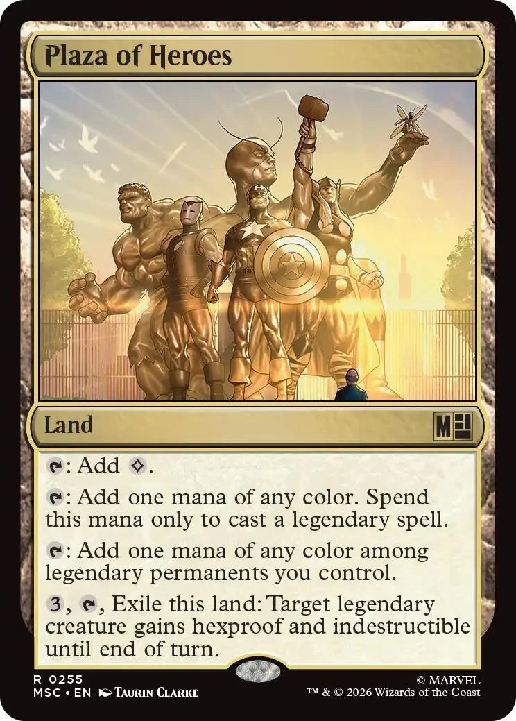 Plaza of Heroes (Surge Foil) (255) (Marvel Super Heroes)