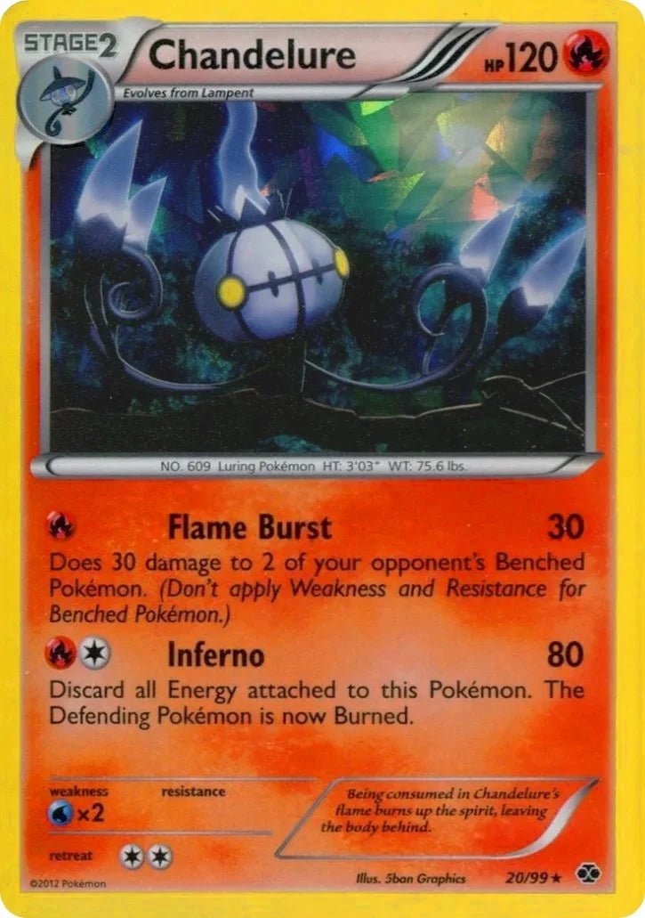 Chandelure - 20/99 (Cracked Ice Holo) (020/099) (Blister Exclusives) (BLE)