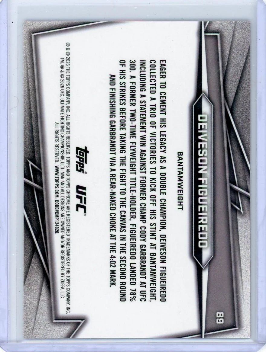 Deiveson Figueiredo 2026 Topps Chrome red raywave #'d 3/5