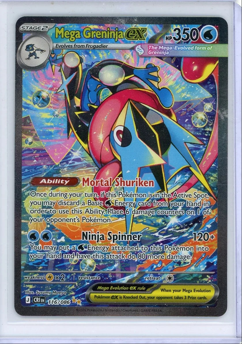 Mega Greninja ex 2026 Pokemon Chaos Rising Special Illustration rare #116/086 B