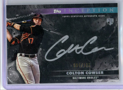 Colton Cowser 2024 Topps Inception Rookie Autograph #'d 004/125