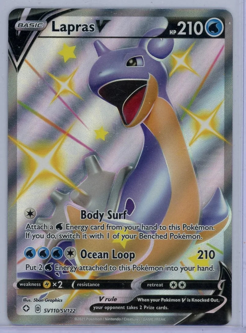 Lapras V Pokémon Sword & Shield Shining Fates #SV110/SV122