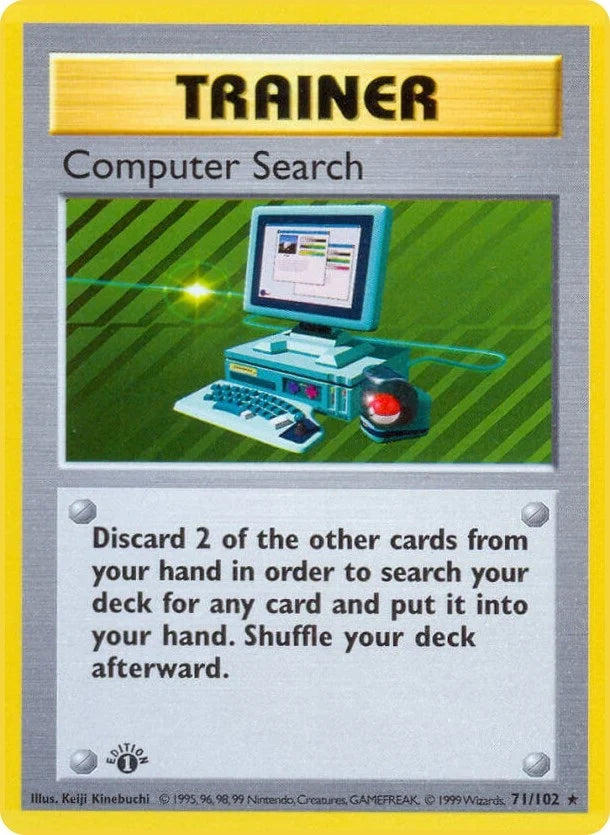 Computer Search (071/102) (Base Set (Shadowless)) (BSS)