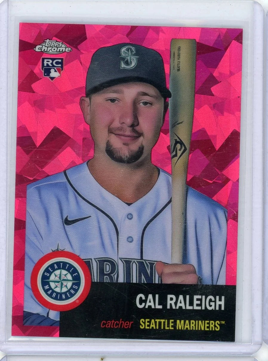 Cal Raleigh 2022 Topps Chrome Fuchsia Atomic Refractor Rookie