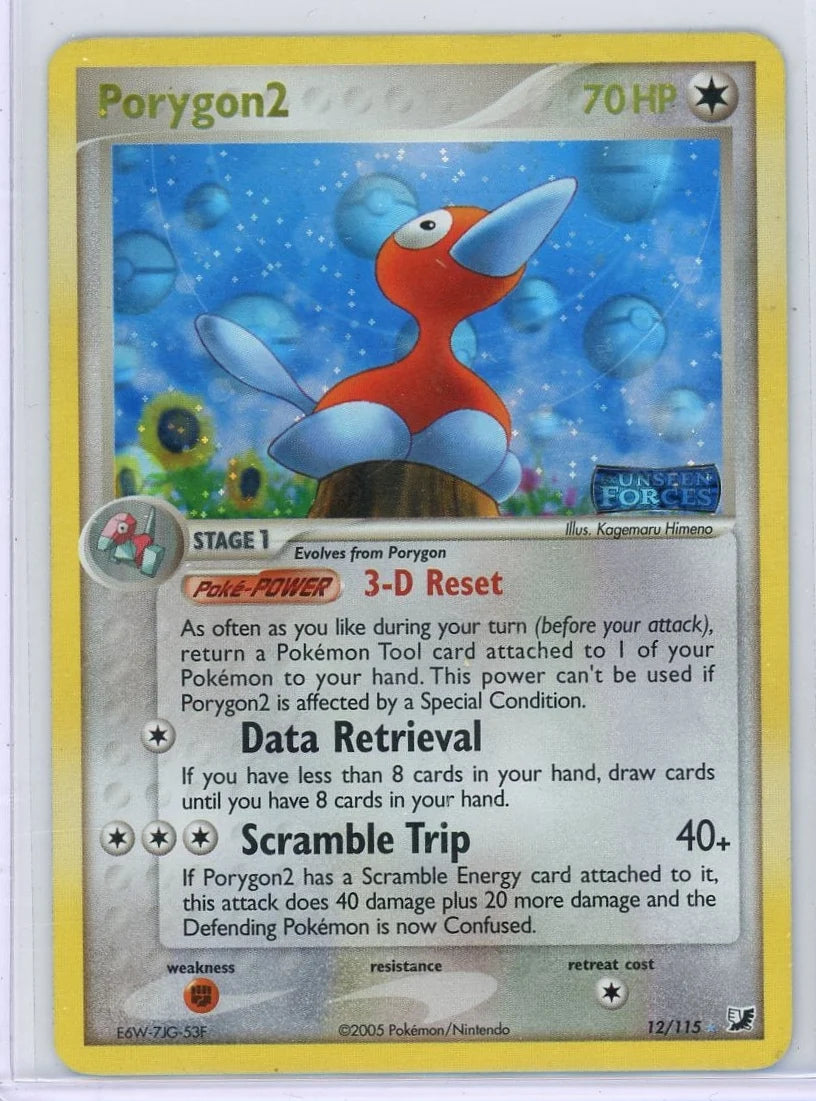 Porygon 2 Pokémon Unseen Forces Reverse Holo #12/115 (LP)