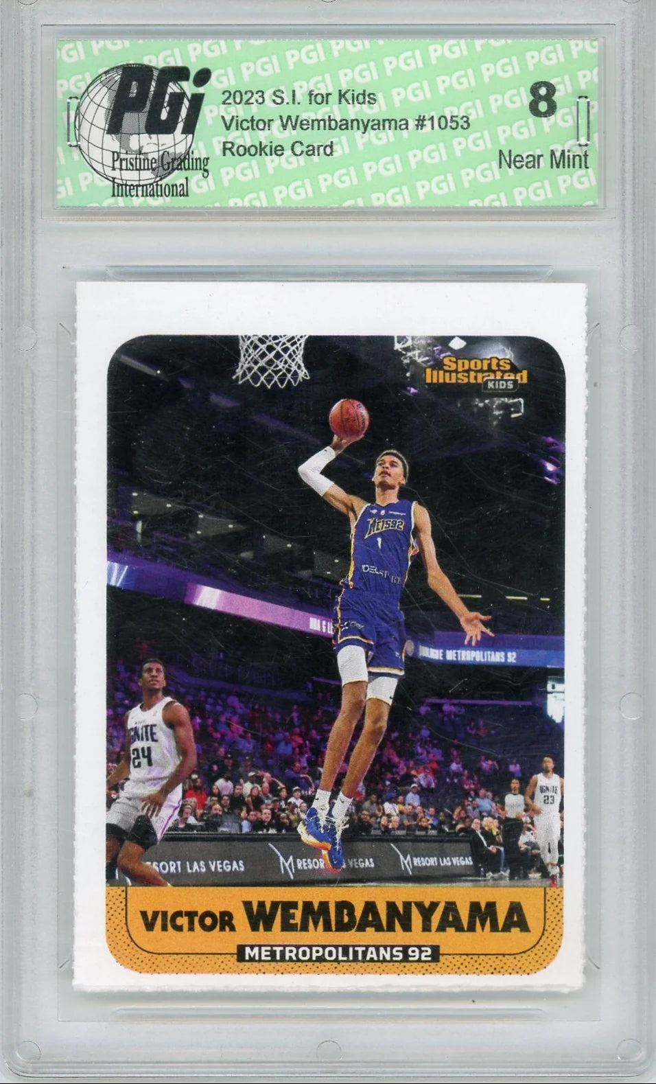 Victor Wembanyama 2023 Sports Illustrated for Kids rookie card PGI 8