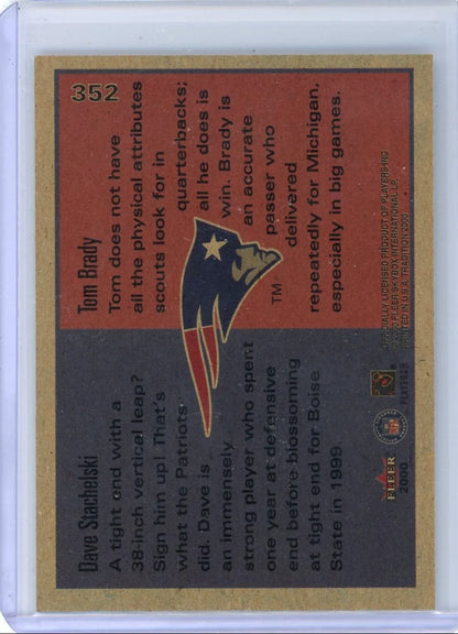 Tom Brady/Dave Stachelski 2000 Fleer Tradition Rookies to Watch