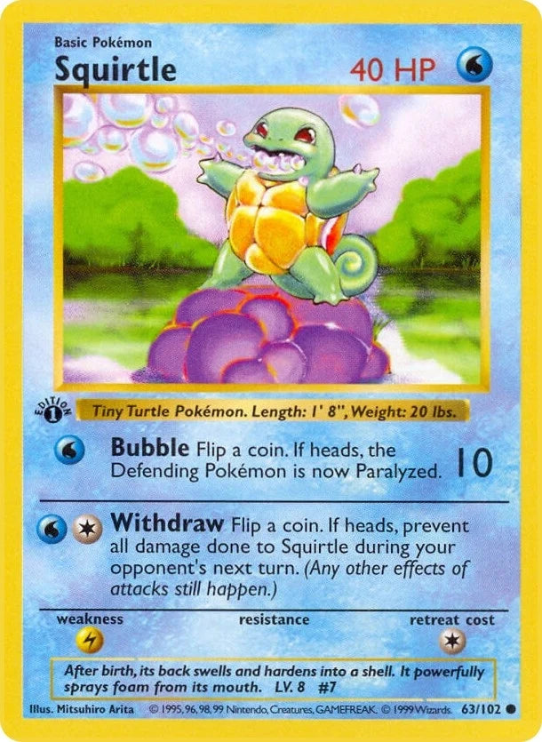 Squirtle (063/102) (Base Set (Shadowless)) (BSS)