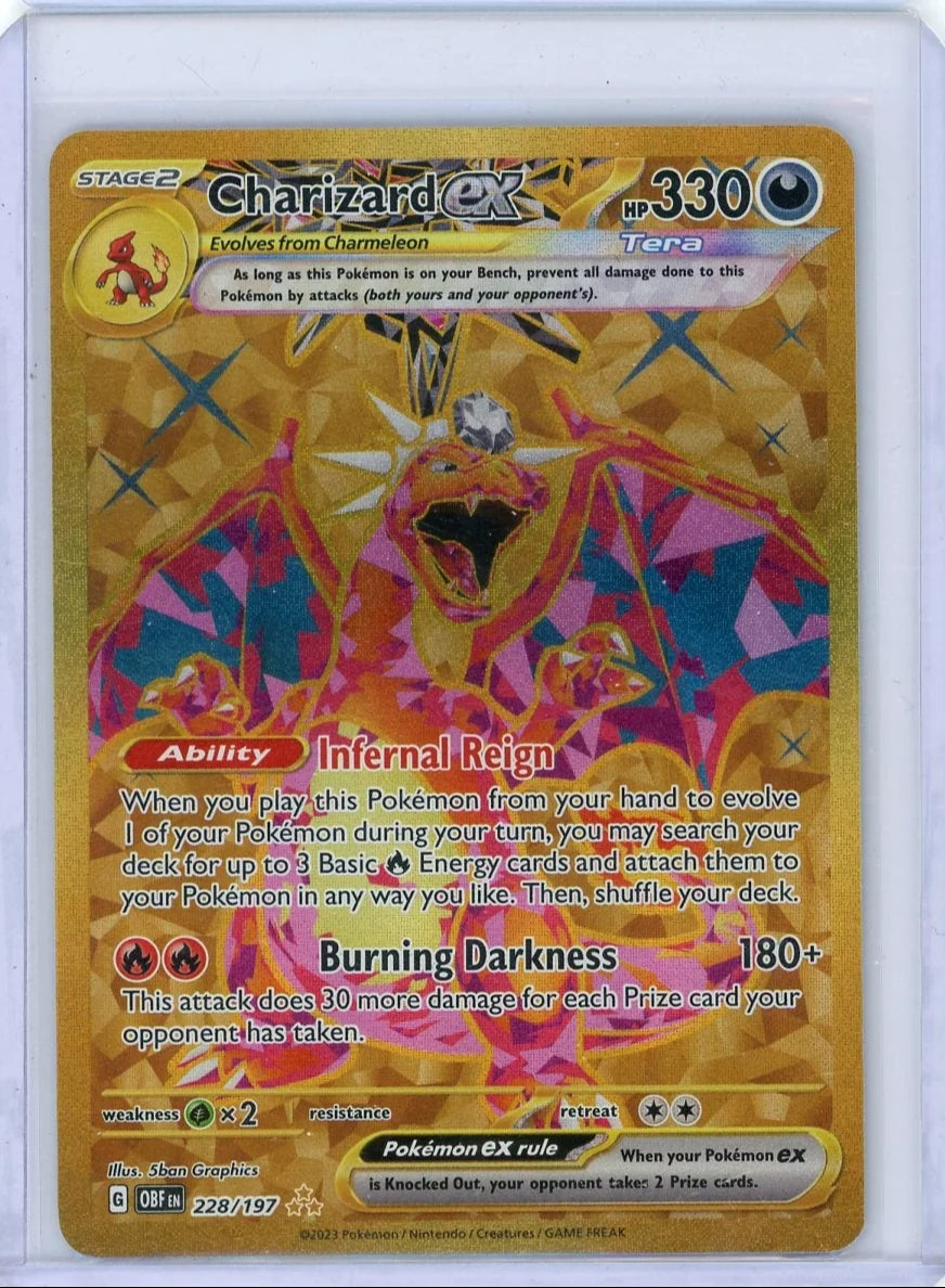 Charizard ex Pokémon Obsidian Flames Gold Hyper Rare #228/197