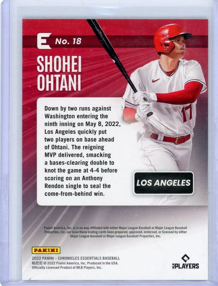 Shohei Ohtani 2022 Panini Chronicles Essentials
