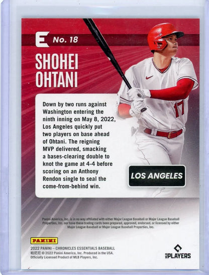 Shohei Ohtani 2022 Panini Chronicles Essentials
