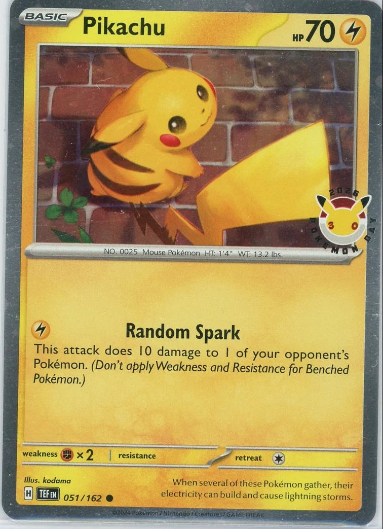 Pikachu Pokémon Day 2026 Holo #051/162