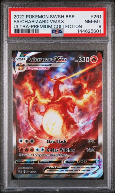 Charizard VMAX Full Art 2022 Pokemon SWSH UPC Promo #SWSH261 PSA 8