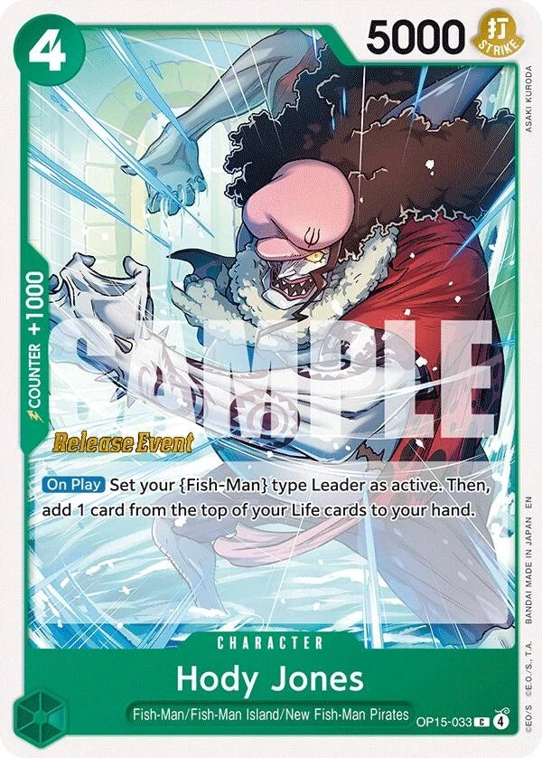 Hody Jones (OP15-033) (Adventure on Kami's Island Release Event Cards) (OP15 RE)