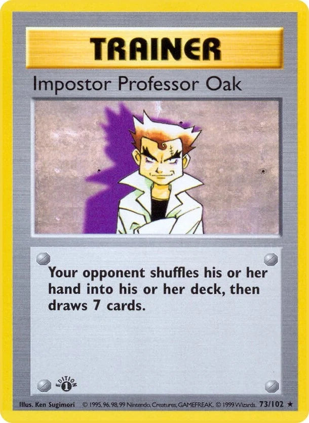 Impostor Professor Oak (073/102) (Base Set (Shadowless)) (BSS)