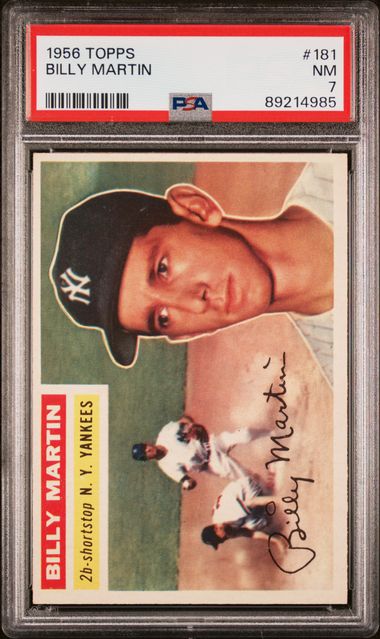 Billy Martin 1956 Topps #181 PSA 7