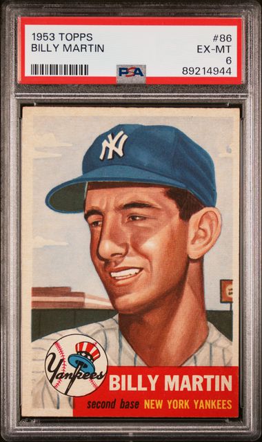 Billy Martin 1953 Topps #86 PSA 6