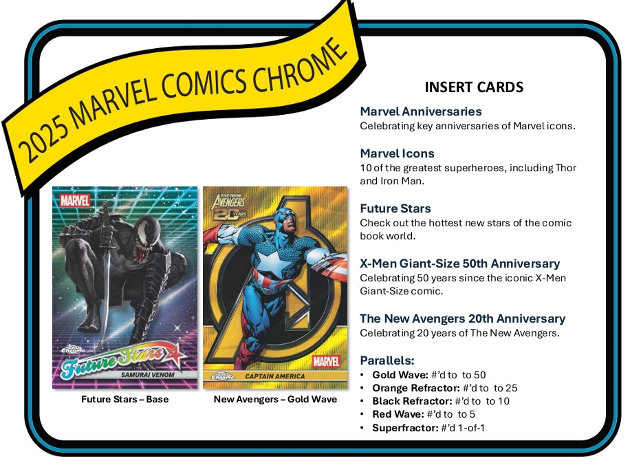 2025 Topps Chrome Marvel Blaster 40 Box Case
