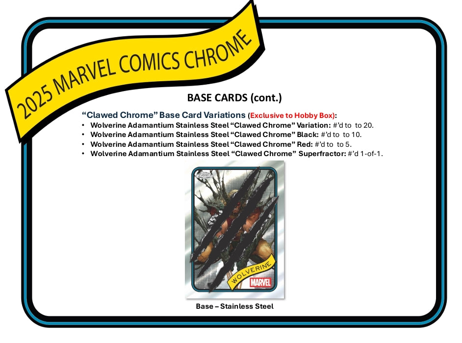 2025 Topps Chrome Marvel Blaster 40 Box Case