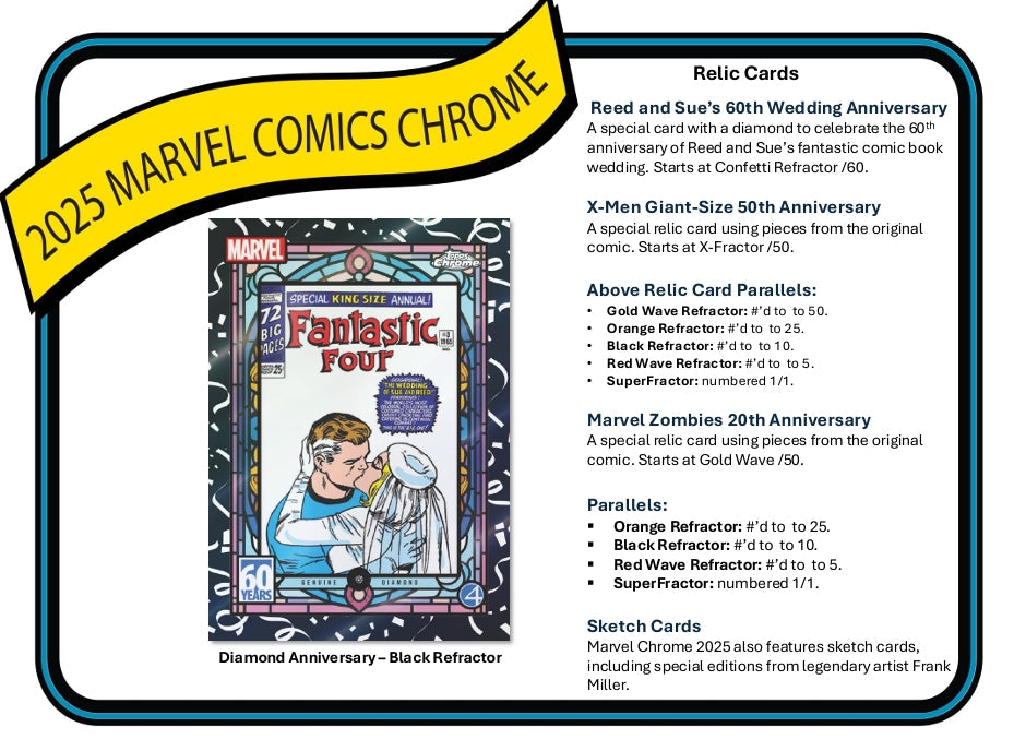 2025 Topps Chrome Marvel Blaster 40 Box Case