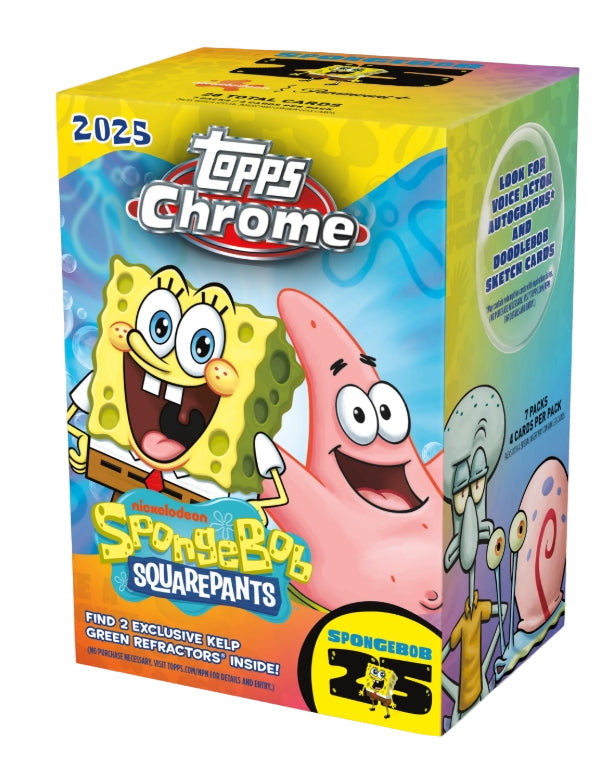 2025 Topps Chrome Spongebob 25th Anniversary Blaster 40 Box Case