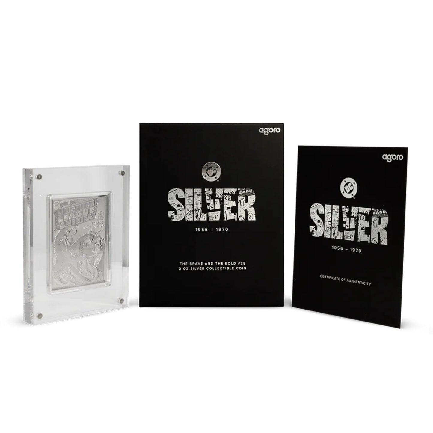 New Zealand Mint 90-Years of DC Anniversary Silver Age 3oz Silver Coin - The Brave and the Bold (Justice League)