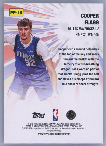 Cooper Flagg 2025 Topps Flaggship Power Players #PP-16