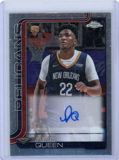 Derik Queen 2025-26 Topps Chrome autograph rookie card