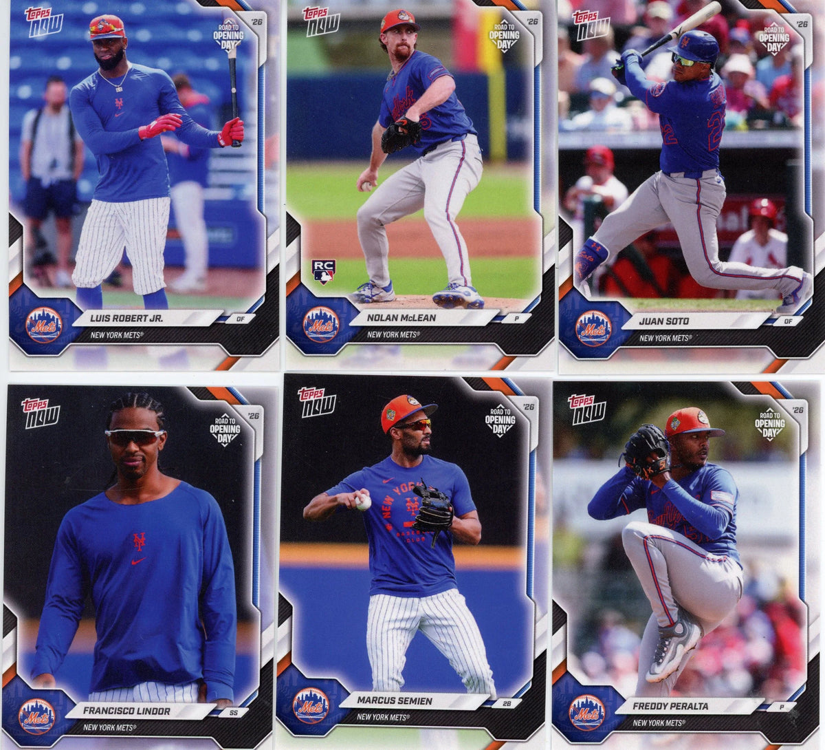 2026 MLB Topps Now New York Mets 11-Card Team Set