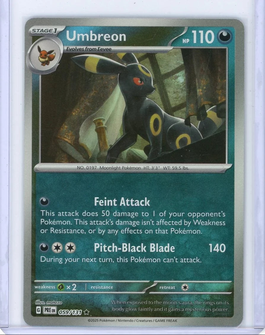 Umbreon 2025 Prismatic Evolutions Master Ball holo #059/131