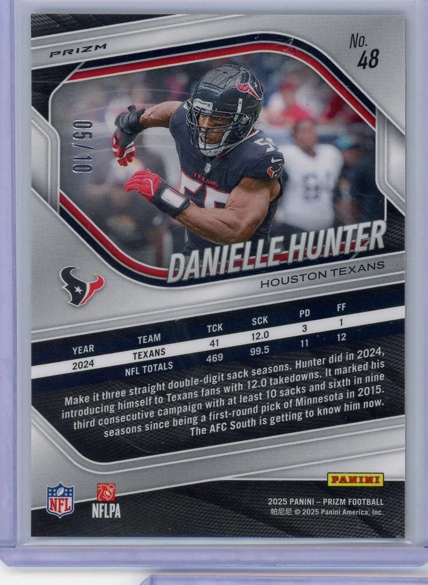 Danielle Hunter 2025 Panini Prizm gold choice #'d 05/10